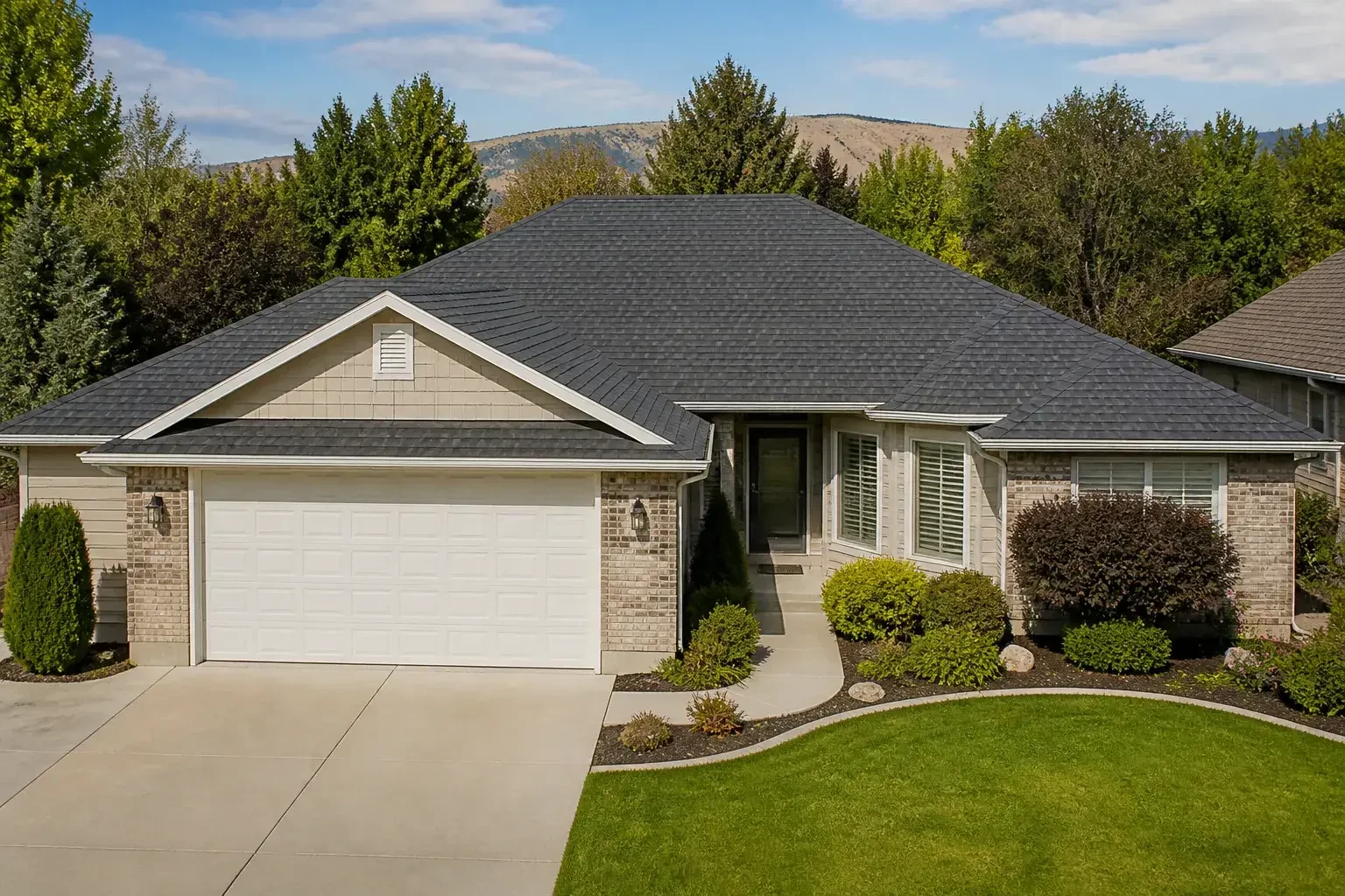 Completed roof replacement on a Boise home